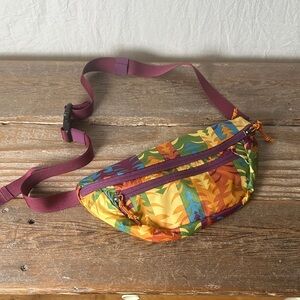 REI Multicolor Leaf Print Crossbody Bag